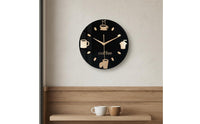 Coffee Cup Wall Clock Easy Installation Coffee Themed Wall Clock Silent Movement