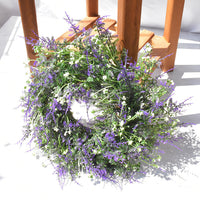 Acacia Grass Lavender Wreath for Wedding Decor & Photography Props