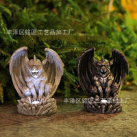 Gothic Vintage Gargoyle Solar Light Resin Statue