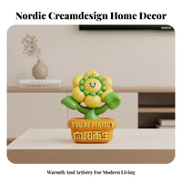 Flame-Shaped Statue Cream theme Aesthetic House Decoration Soothing Decor