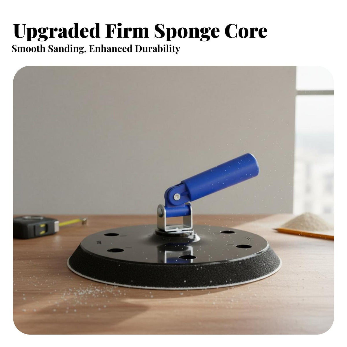 Automatic Sanding Pad 360-Degree Rotation Head Drywall Sanding Tool Handheld Drywall Sander Versatile Manual Hand Sander