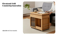 Adjustable C-Table Space Saving Living Room Furniture Multi-Functional with Casters for Students, Sofa Side, Home Office