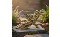 Sleeping Sisters Figurine Resin Material Bronze Look Fairy Ornament Fantasy Style Home Decor for Patio