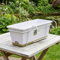 Flower Box 50 cm, Minimalist Balcony Box, Planter for Flowers and Green Plants, Thickened Modern Plastic