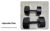 Adjustable Dumbbell Quick Change Adjustable Dumbbell Set Multi-Functional Steel Weight Set for Home Gym Users, Women, Workout, Muscle Building, Office