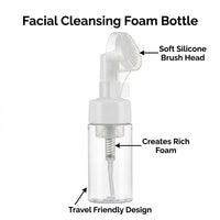 Foaming Soap Dispenser Refillable, Foaming Soap Dispenser Silicone Brush, Foaming Soap Dispenser for Skincare