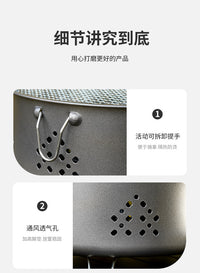 围炉煮茶家用户外烧烤架便携户外室内烧烤炉木炭露营炉子碳烤炉 星光白烤炉-标准套装