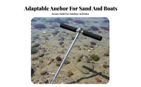 Stainless Steel Beach Anchor Helical Sand Anchor Kayak Ground Rod Rustproof Watercraft Anchoring Device