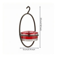 Hummingbird Feeder with Glass Reservoir Compact for Balcony