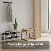 Woven Top Footstool Modern Minimalist Small Stool Chinese design for Homeowners