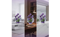 Clear Circular Acrylic Ornament with Stand Flat 2D Ornament Stand with Base Transparent Tabletop Decor Lightweight for Shelf