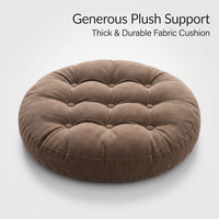 Large Floor Cushion Home Decor, Tufted Breathable Cushion for Floor Seating, Rou #variant:Round 55cm Diameter 8cm Thick