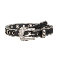 Decorative Glitter Belt Glittery Rhinestone Belt Eyelet Accessory Sparkle for Teens, Parties, Festivals