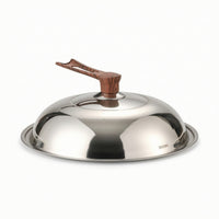 Domed Pot Lid with Viewing Section Transparent Stainless Steel with Glass Window Universal Pan Lid  for Kitchen, Steaming