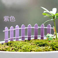 Miniature Wooden Fence for Micro Landscape Decor, Succulent Garden Ornament, White Picket Fence