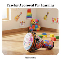8" Djembe Lightweight Djembe Drum Portable Percussion Instrument for Beginners, Music Lovers, Kindergarten, lessonroom, gatherings