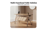 Mobile with Locking casters Wheeled Pivot-top Training Table Multi-Functional Pivot-top Rolling Table configurable Design foldable Desk Space-Saving for educators, Trainers, Event Organizers, Conference Room, Classroom, Seminar Hall