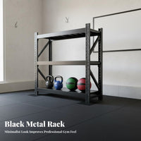 Kettlebell Dumbbell Ball Rack Comprehensive Organization Dumbbell Kettlebell Exercise Mat Storage Rack Space Saving Workout Equipment Organizer