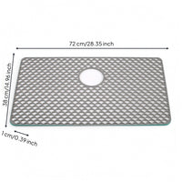Silicone Sink Mat Heat Resistant Sink Mat with Drain Hole Safeguarding