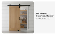 Barn Door Hardware Kit American Design Sliding Barn Door Sliding Door Set Smooth and Quiet for Kitchen, Washroom, Balcony
