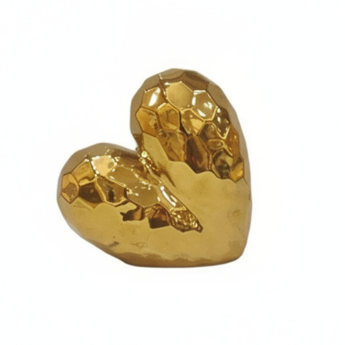 Heart Ornament with Faceted Surface Romantic Centerpiece Stylish for Shelves