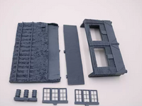 1/72 Resin Unpainted Train Station Scene Base D03 (13.5x9x7.5 cm)