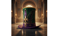 Mardi Carnival Headwear Hat Printed Carnival Top Hat Decorative for Photo Shoots