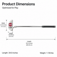 Aluminum Alloy Putter for Weekend Rounds & Various Courses Double Sided