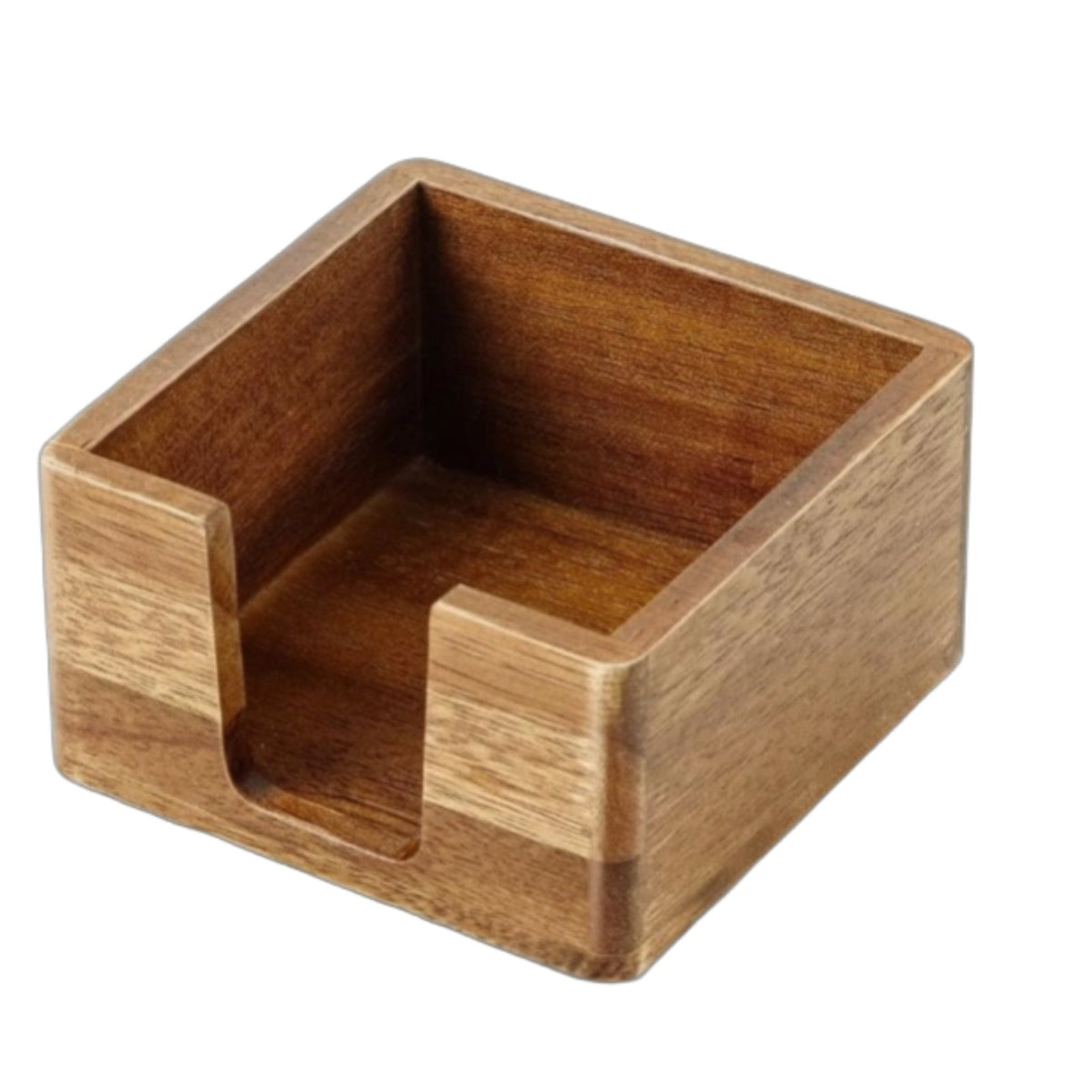 Wood Sticky Note Holder Minimalist Desktop Storage Box Rustic Memo Pad Holder for Professionals