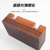 咖啡压粉座 意式咖啡机工作台粉座 手柄支架收纳座胡桃木压粉底座