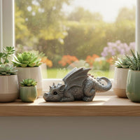 Resin Dragon Figurine Decorative Dragon Statue Good Luck for Garden