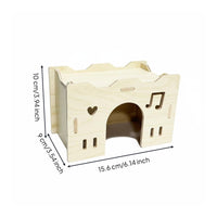Hamster House Decorative Wooden Hamster House Two-Story Design for Enclosure