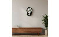 Weekday Wall Clock Artistic Design Clock with Day Display Minimalist Home Decor for Living Room, Bedroom