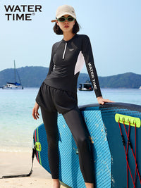 WaterTime 潜水服女水母衣冲浪潜水高级感湿衣防晒长袖分体游泳衣