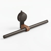 Hanging Rack Single Bar, Premium Walnut Wood Finish Towel Bar for Washroom, Punch Installation for Homeowner, Nordic Style Bathroom Storage