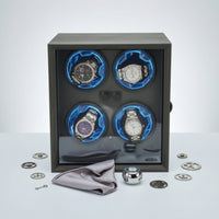 Vertical Watch Winder Cabinet Ebony-Grain Automatic Watch Winder Quiet Luxury for Office