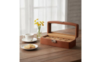 5-Slot Watch Box Velvet Lined Watch Box with Window Dustproof for Dresser