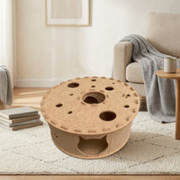 Felt Cat Bed with Tunnel Design, Semi-Enclosed Cat Bed for Indoor Cats, Enclosed Cat Bed and Hideaway for Kitten Play, Foldable Passageway Network
