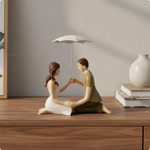 Bride and Groom Statue Resin Abstract Couple Sculpture Romantic Gift Bride Groom Figurine for Shelf