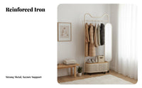 Rolling Coat Rack with Mirror comprehensive Design for Bedroom, Entryway, Adults