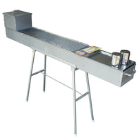 Commercial 1.5m Charcoal BBQ Grill with 18cm Inner Width, Thickened Outdoor Barbecue Equipment