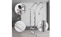 Pool Stairs Drill 5-Step Pool Ladder Heavy Duty for Homeowners