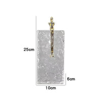 Transparent Cube Sculpture with Figure Clear Tabletop Sculpture Gold Statue for Office