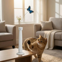 Hands-Liberated Interactive Cat Toy with Butterfly for Solo Play