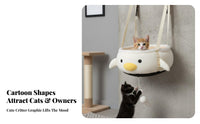 Easy to Hang Hanging Cat Sling Comfortable Round Cat Swing Bed Warm & Cozy Pet Furniture Space Saving for In a Enclosure, Indoors, Living Room, Bedroom