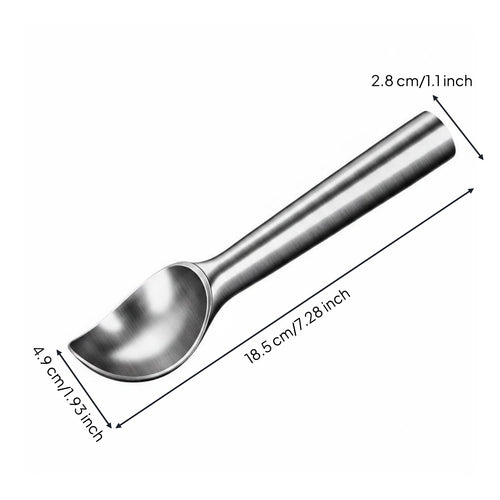 Stainless Steel Ice Cream Scoop Brushed Finish Ice Cream Scoop Single-Piece
