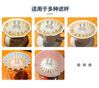 手冲咖啡V60锥形山文折纸滤杯T1滤纸使用压纸辅助把件可热水冲压.