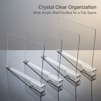 Acrylic Shelf Dividers Set, Clear Acrylic Shelf Separators for Wardrobe, Closet  #variant:PET Plastic