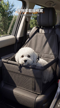 Car Pet Mat for Front Passenger Seat, Thickened, Waterproof, Anti-Dirt, Oxford Cloth, Gray