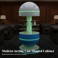 Lighted Soda Can Display Rack Attention-Grabbing-Catching Design Illuminated Acrylic Display Case Freestanding Product Display
